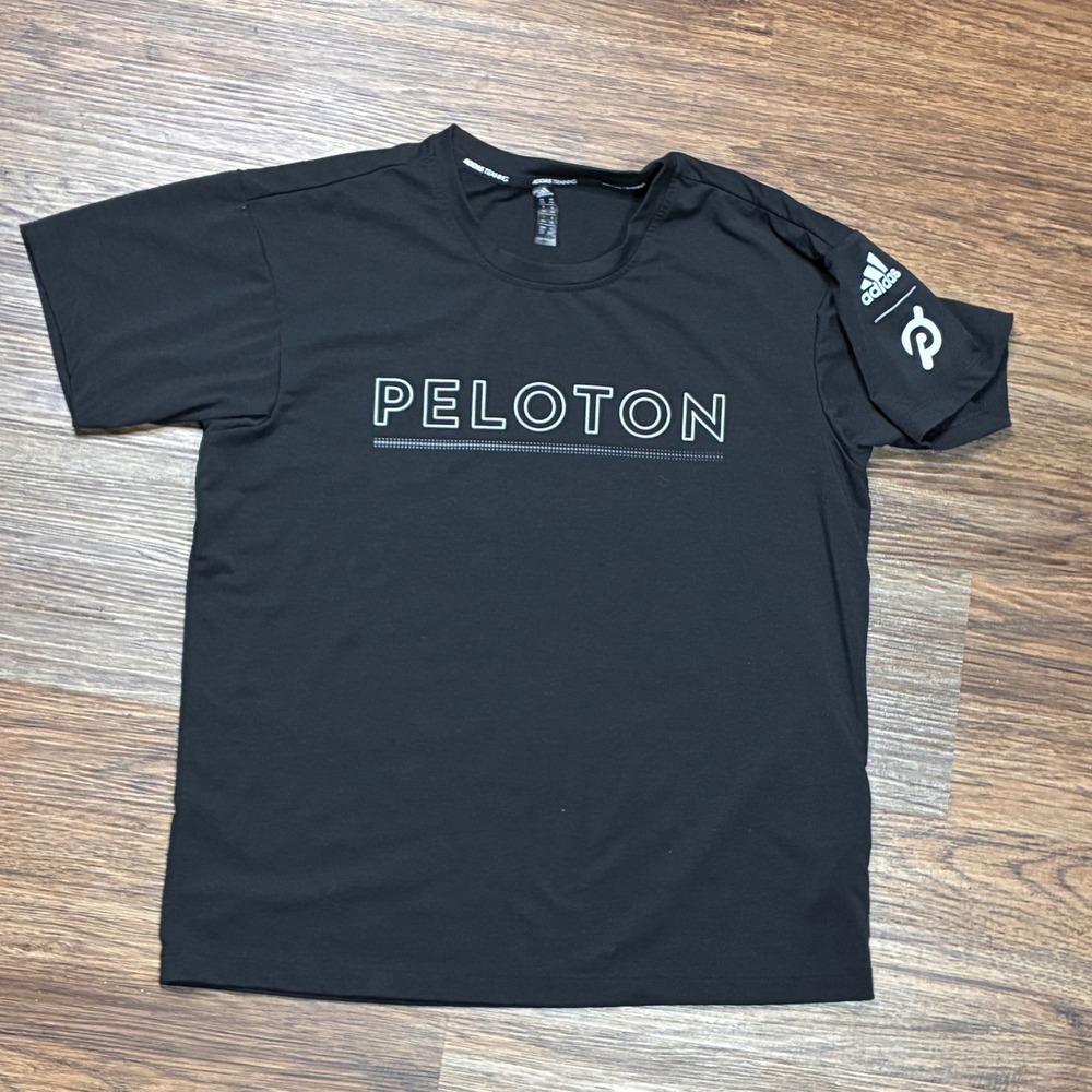 Adidas Peloton Training T-Shirt Women's 2XS Black Aeroready Performance Tee